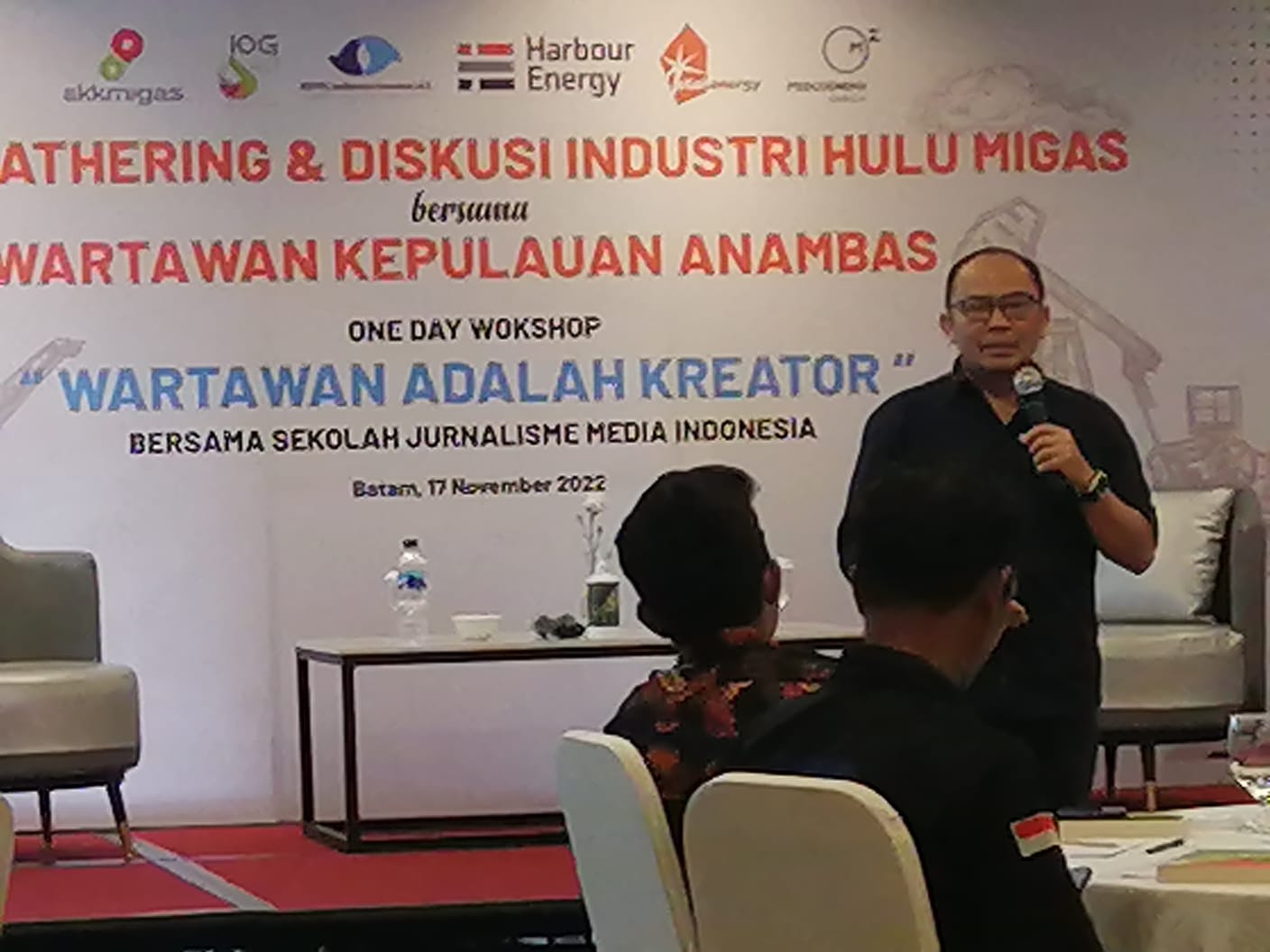 Direktur Pemberitaan Media Indonesia Ade Alawi pada Media Gathering  Industrialis Hulu Migas Bersama Wartawan Kepulauan Anambas, Kepri