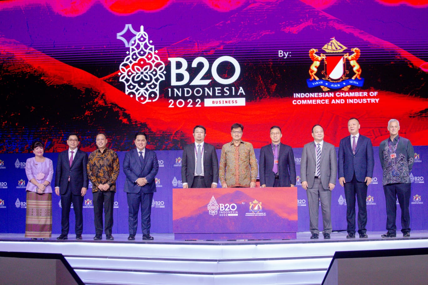 Perhelatan B20 Summit Indonesia 2022 di Nusa Dua, Bali.  
