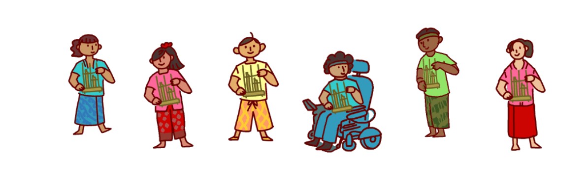 Google Doole hari ini yang menampilkan angklung.