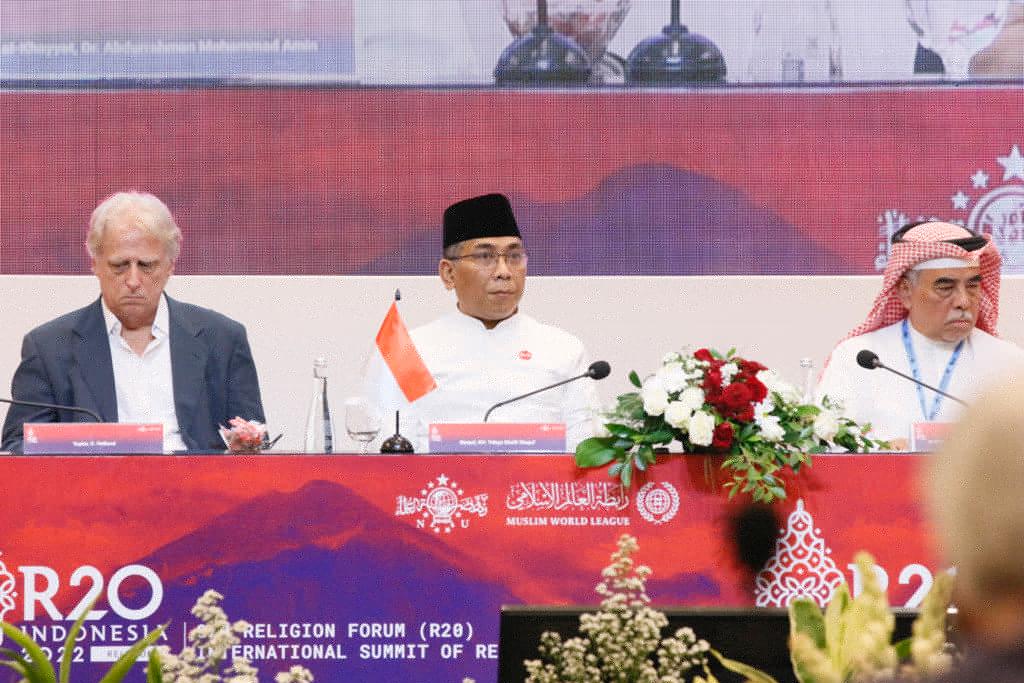 Para pemimpin agama dunia atau Forum Religion Twenty (R20) di Yogyakarta