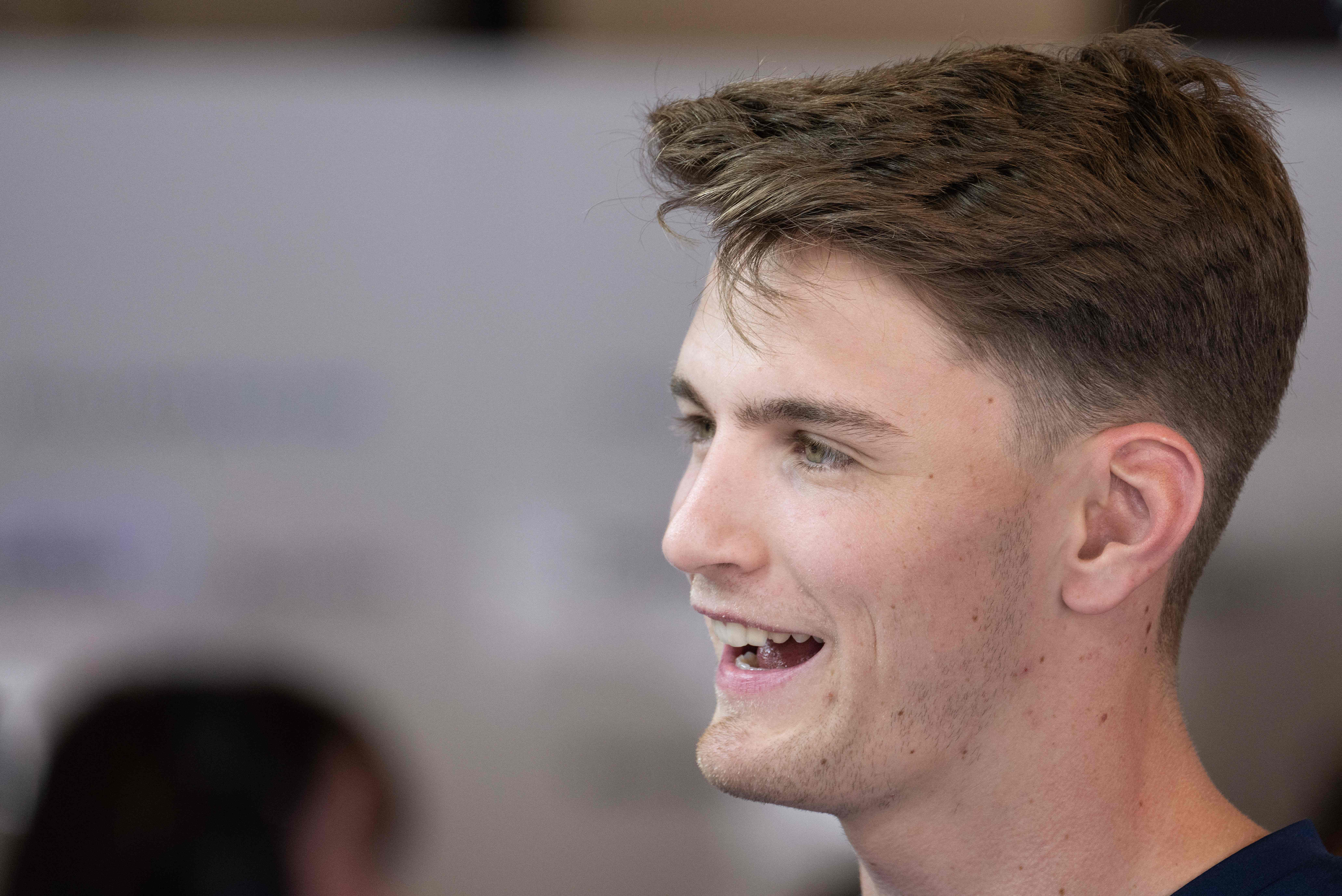 Pembalap AS, yang musim depan akan membalap di Formula 1 untuk tim Williams, Logan Sargeant.