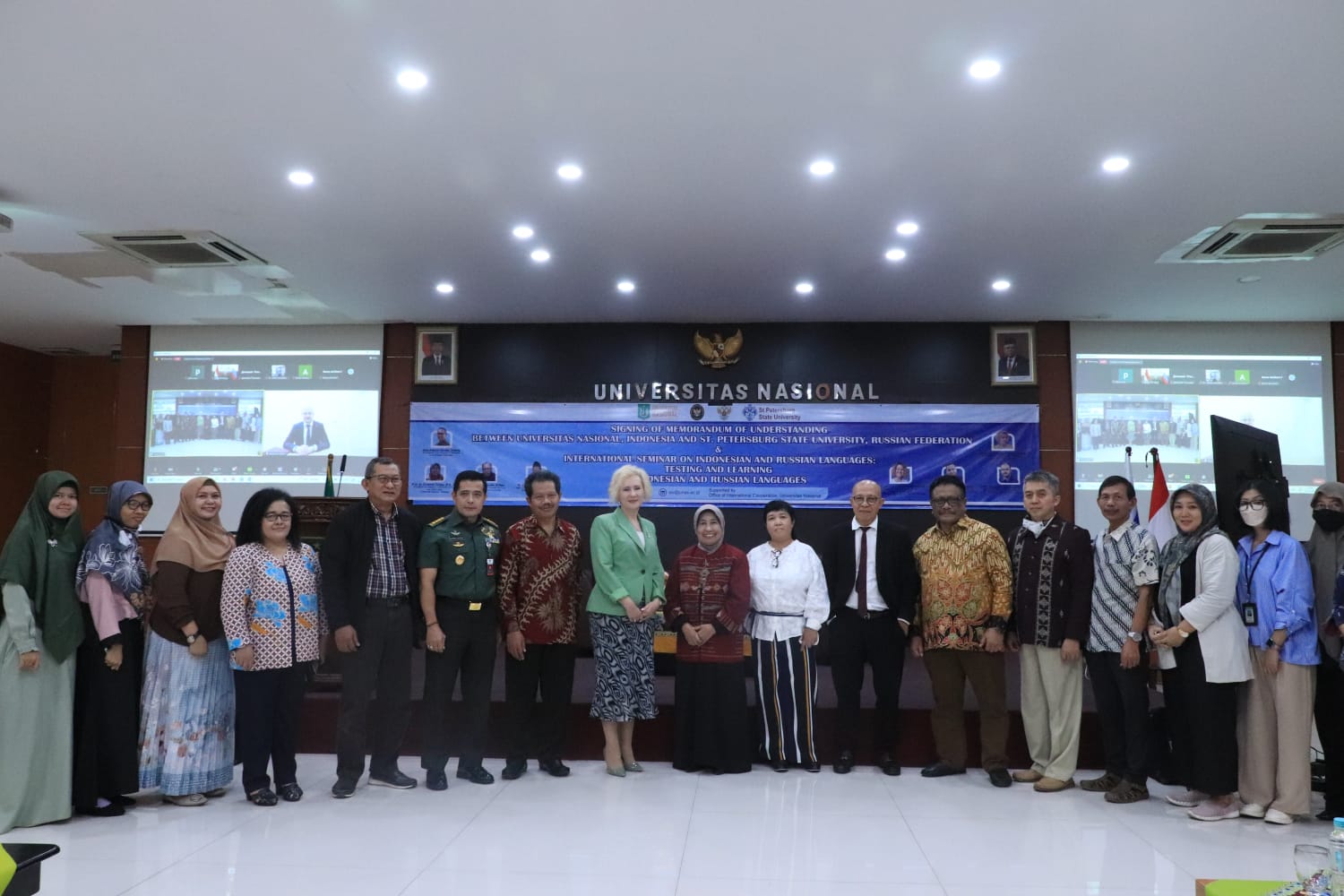 Universitas Nasional (UNAS) menjalin kerjasama dengan St. Petersburg State University, Rusia dalam pengembangan bahasa 