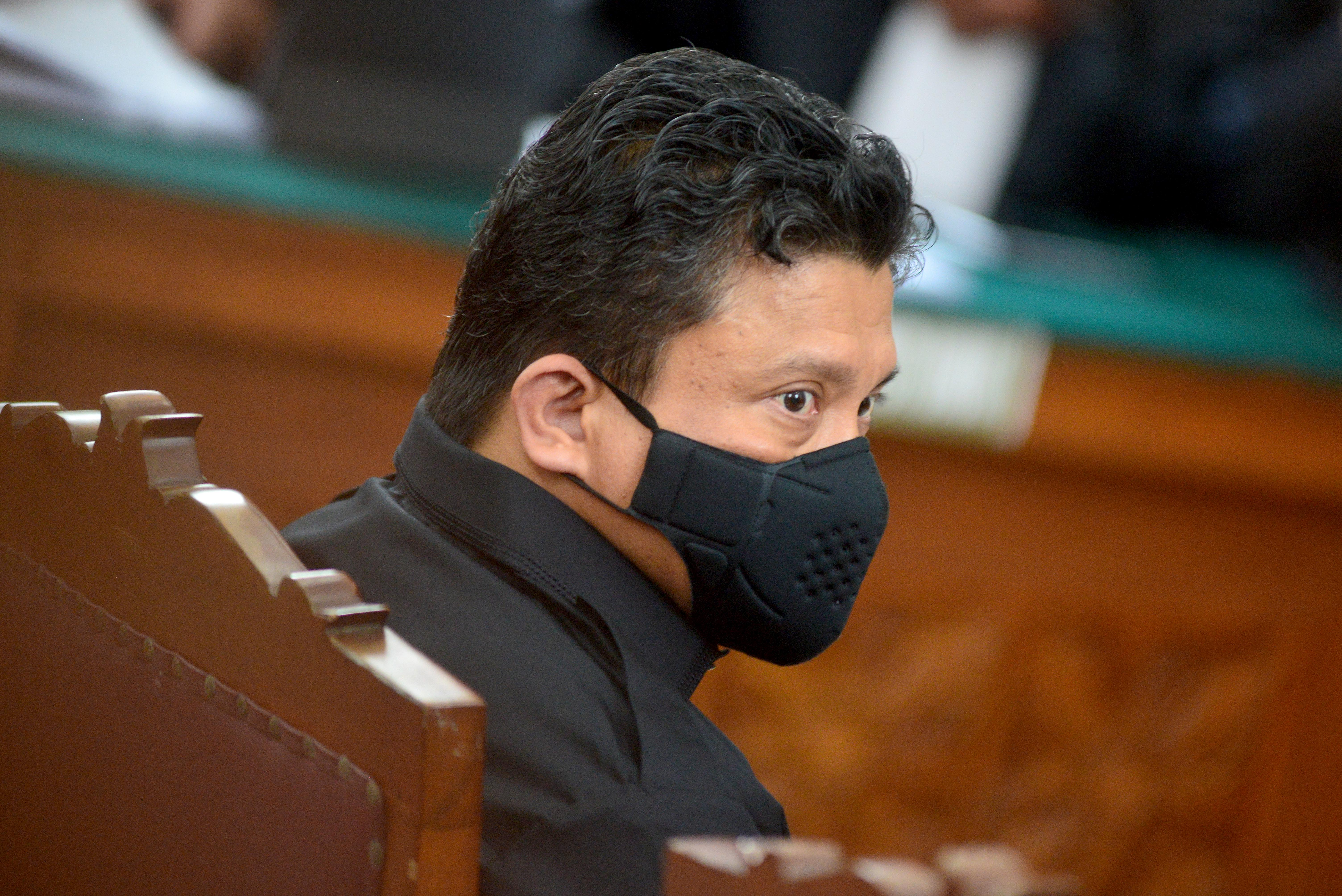 Terdakwa kasus pembunuhan berencana Brigadir J, Ferdy Sambo, dalam persidangan di PN Jakarta Selatan, Selasa (1/11).