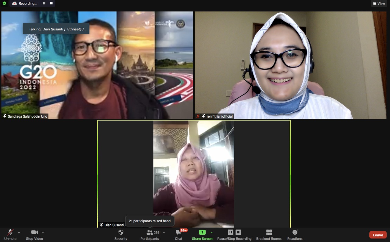 Hadapi Tantangan Resesi Ekonomi, Sandiaga Bekali Pelaku UMKM di Seluruh Indonesia