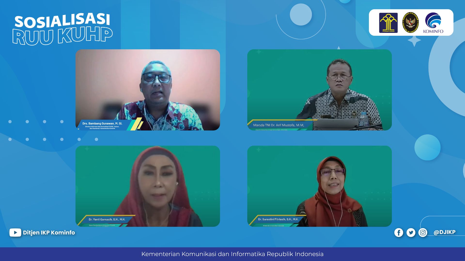  Webinar “Sosialisasi RUU KUHP” 