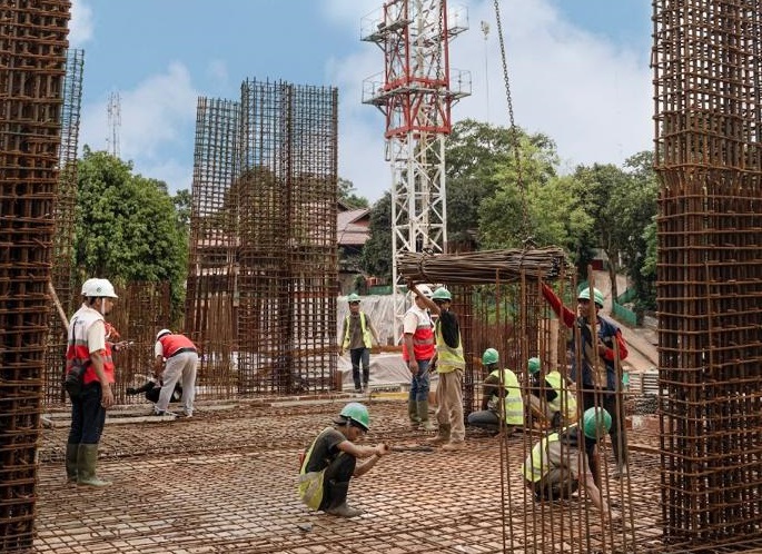 Progres konstruksi apartemen The Veranda pada akhir November 2022.