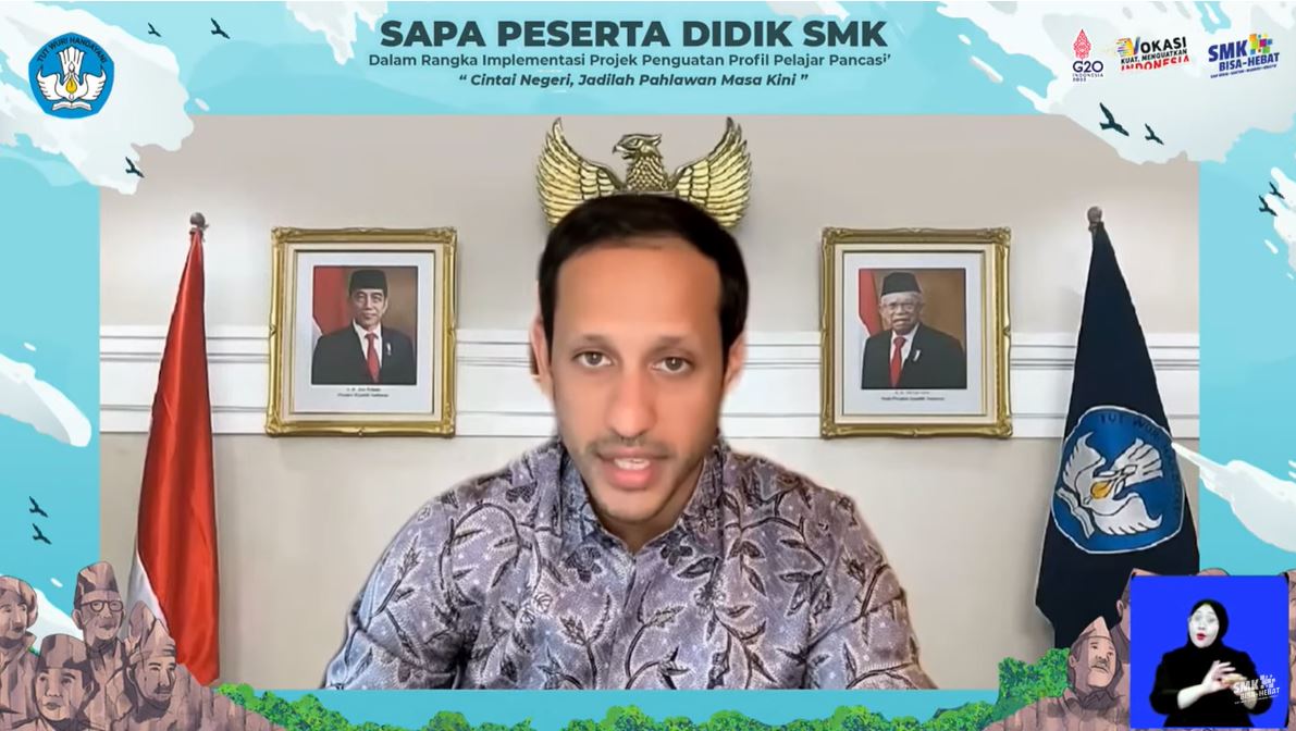 Menteri Pendidikan, Kebudayaan, Riset, dan Teknologi (Mendikbudristek), Nadiem Anwar 