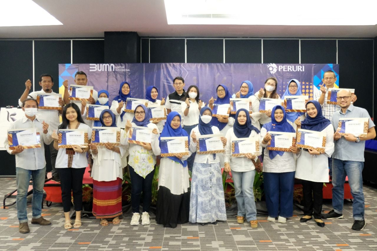 Acara Graduation Ceremony bagi seluruh UMKM yang terdaftar dalam program Peruri Digital Entrepreneur Academy di Bandung, Jawa Barat. 
