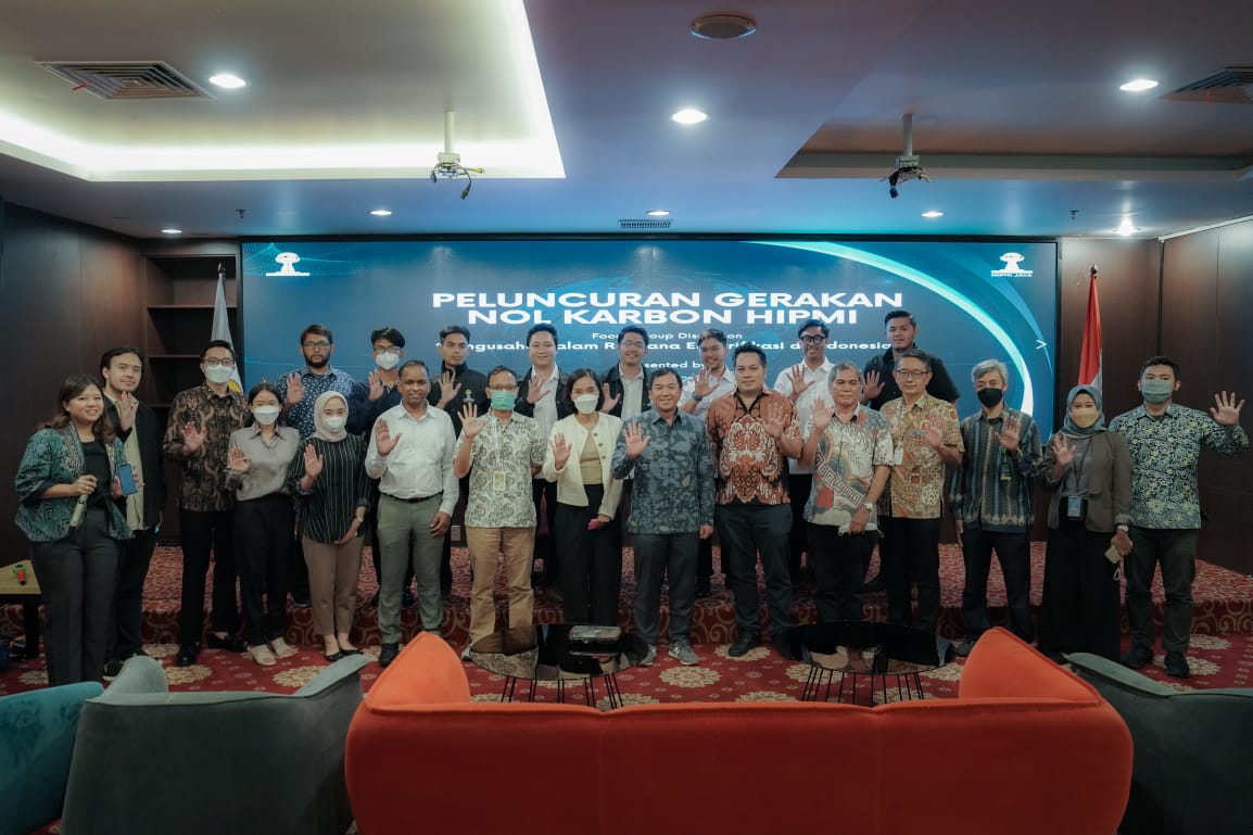 Pengurus Bidang 5 BPP Hipmi periode 2019-2022 pada peluncuran Gerakan Nol Karbon