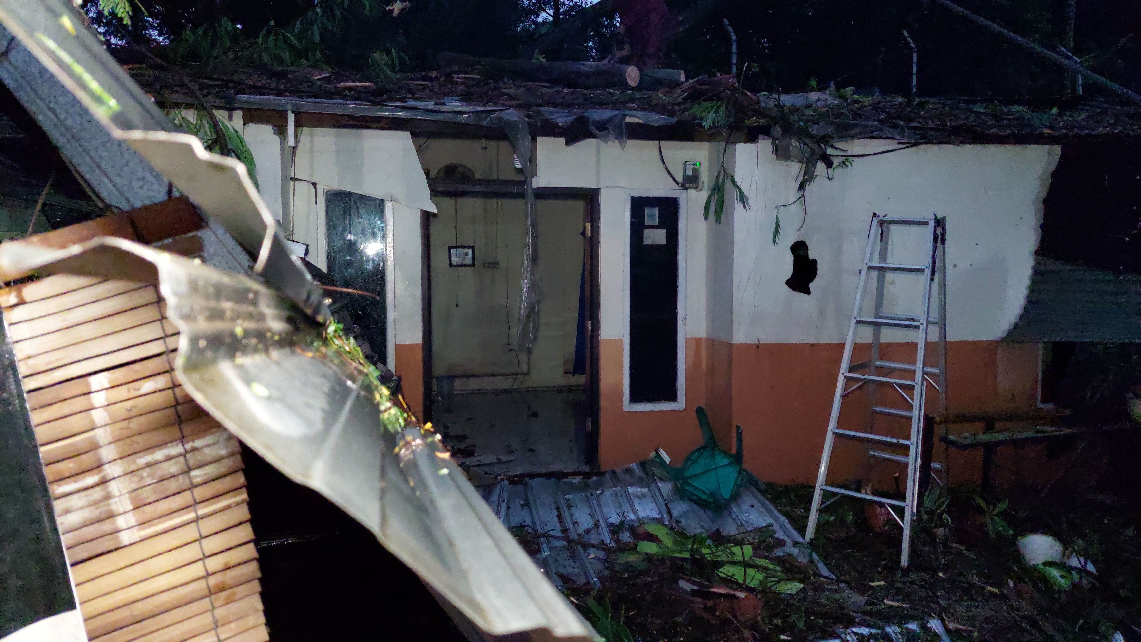 Diterjang Angin Kencang, Pohon Tumbang Timpa Rumah dan Mobil di Kudus