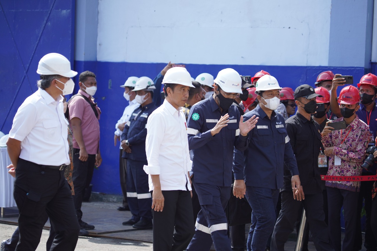 Presiden Joko Widodo saat berkunjung ke PT TIMAH Tbk, beberapa waktu lalu. 