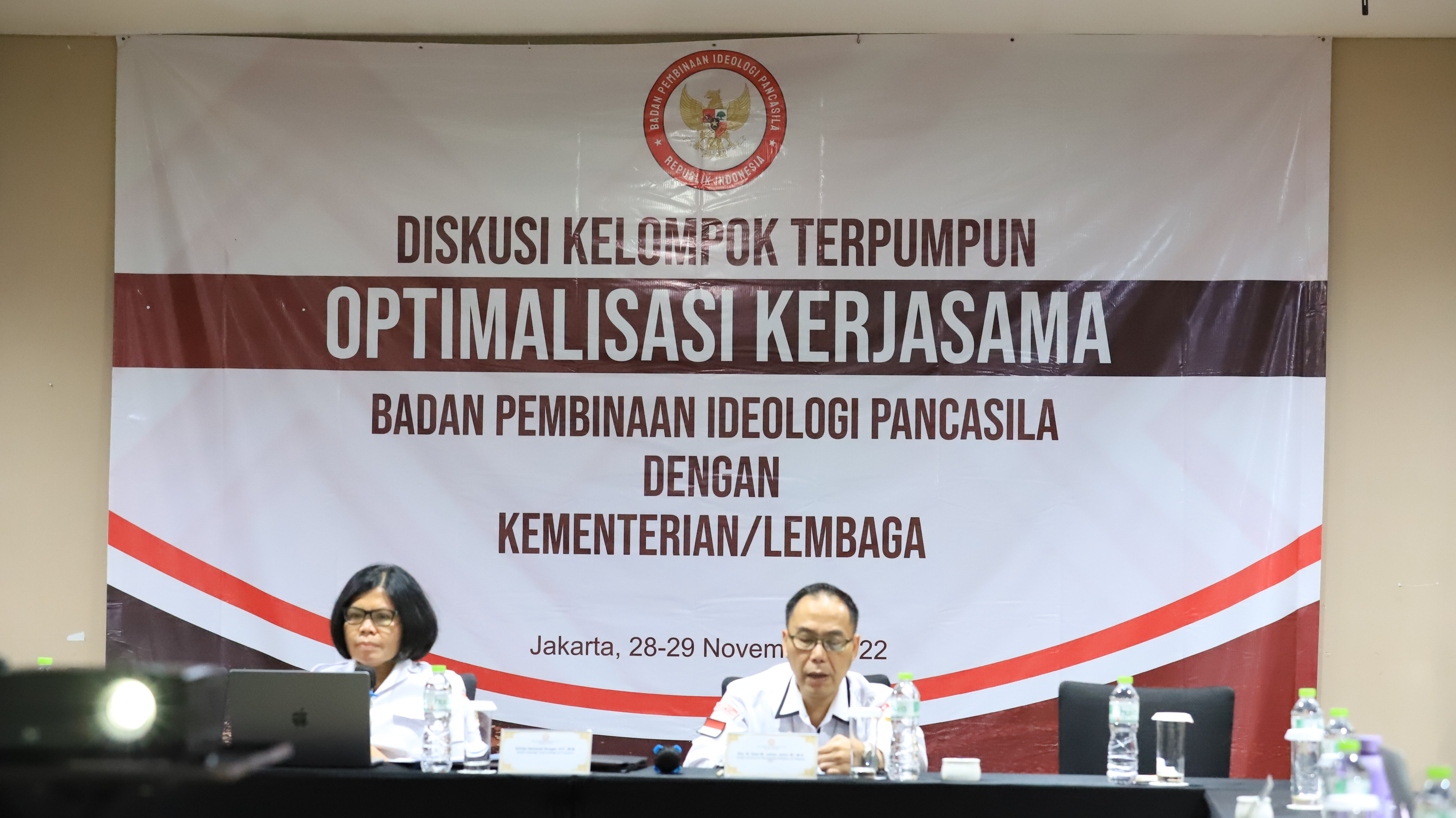 Diskusi Kelompok Terpumpun (DKT) Optimalisasi Kerja Sama Antara BPIP dan Kementerian/Lembaga di Jakarta, Senin (28/11).