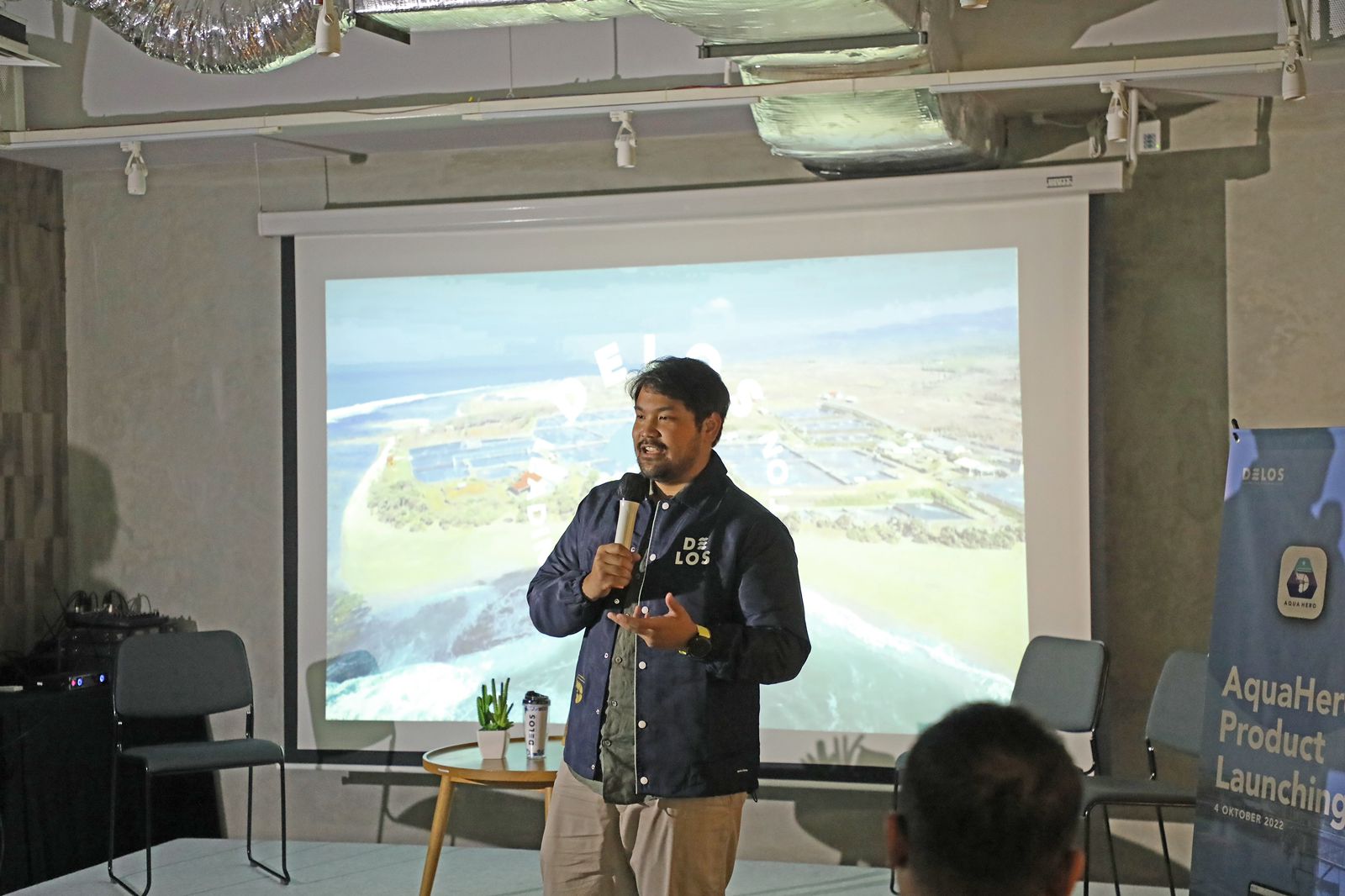 Peluncuran aplikasi AquaHero dari Delos di Jakarta, Jumat (4/11)