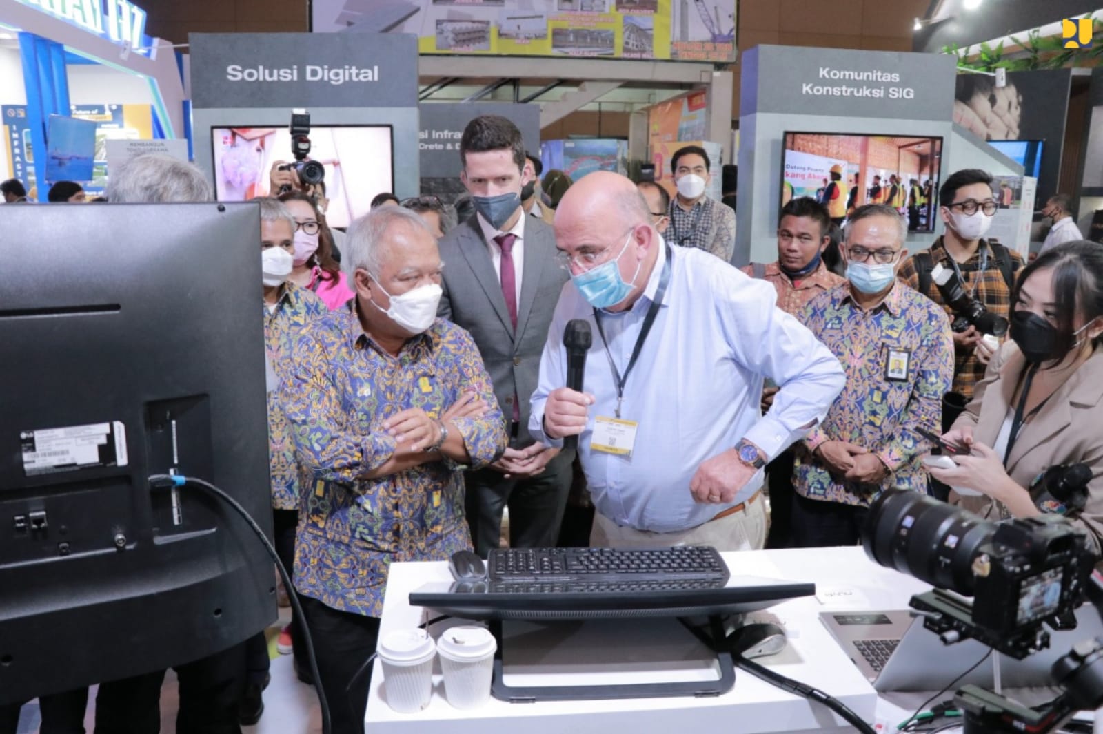 Menteri PUPR Basuki Hadimuljono di JIExpo Kemayoran, Jakarta, Rabu (23/11).