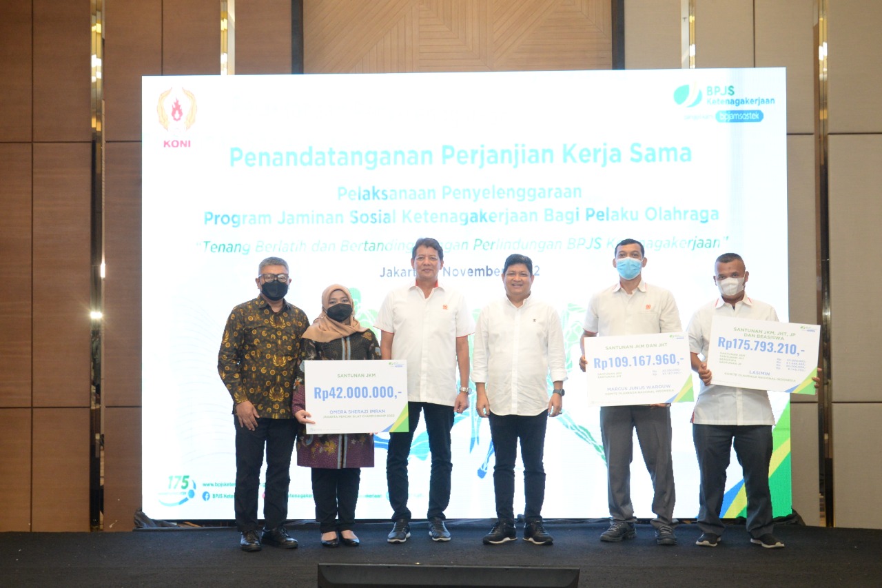 Kerja ssama BPJS Ketenagakerjaan dan KONI Pusat untuk melindungi pelaku olahraga