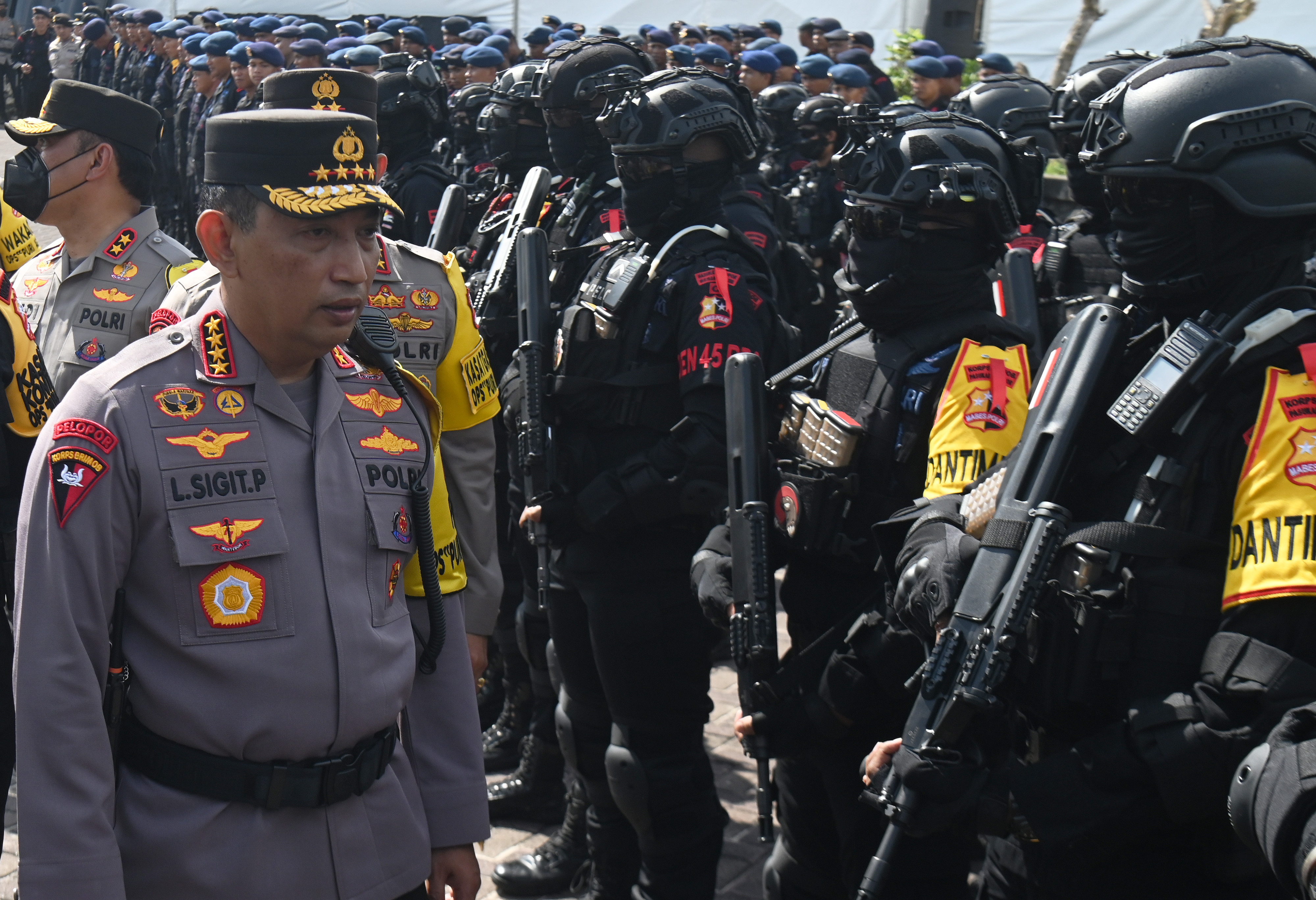 Kapolri Jenderal Listyo Sigit Prabowo saat meninjau kesiapan pengamanan G-20