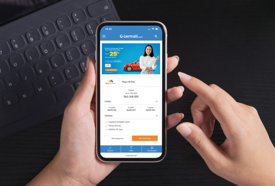 Apliasi Cermati pada layar ponsel.