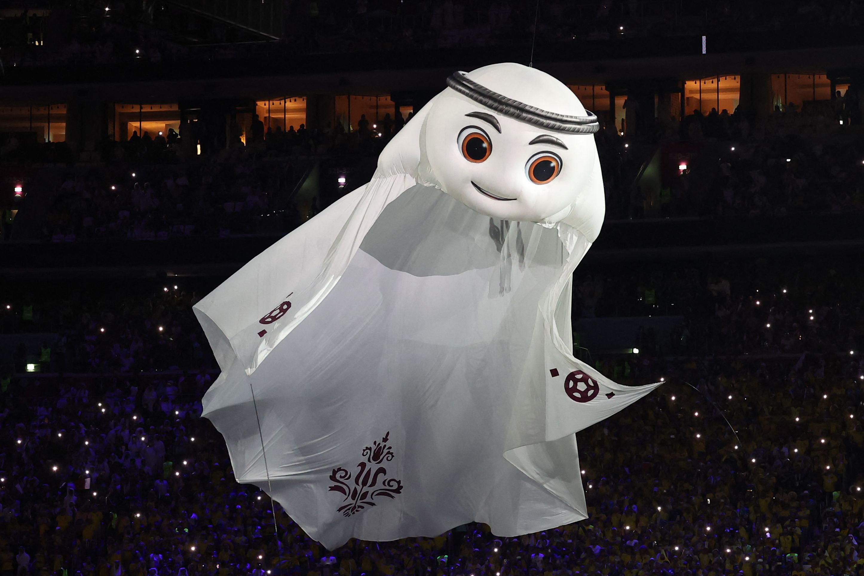 Maskot Piala Dunia Qatar yang muncul di opening ceremony.