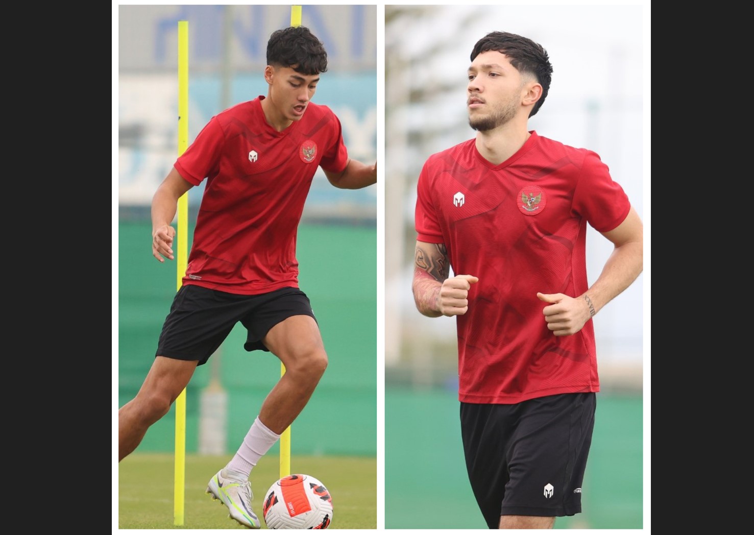 Pemain Belanda keturunan Indonesia yang bergabung dengan timnas U-20 Rafael William Struick (kiri) dan Zico Jamai Soree.