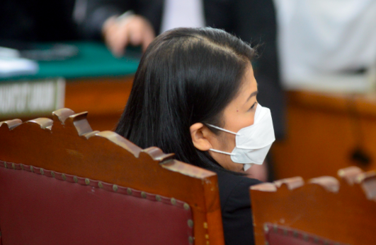 Terdakwa Putri Chadrawati di Pengadilan Negeri Jakarta Selatan.