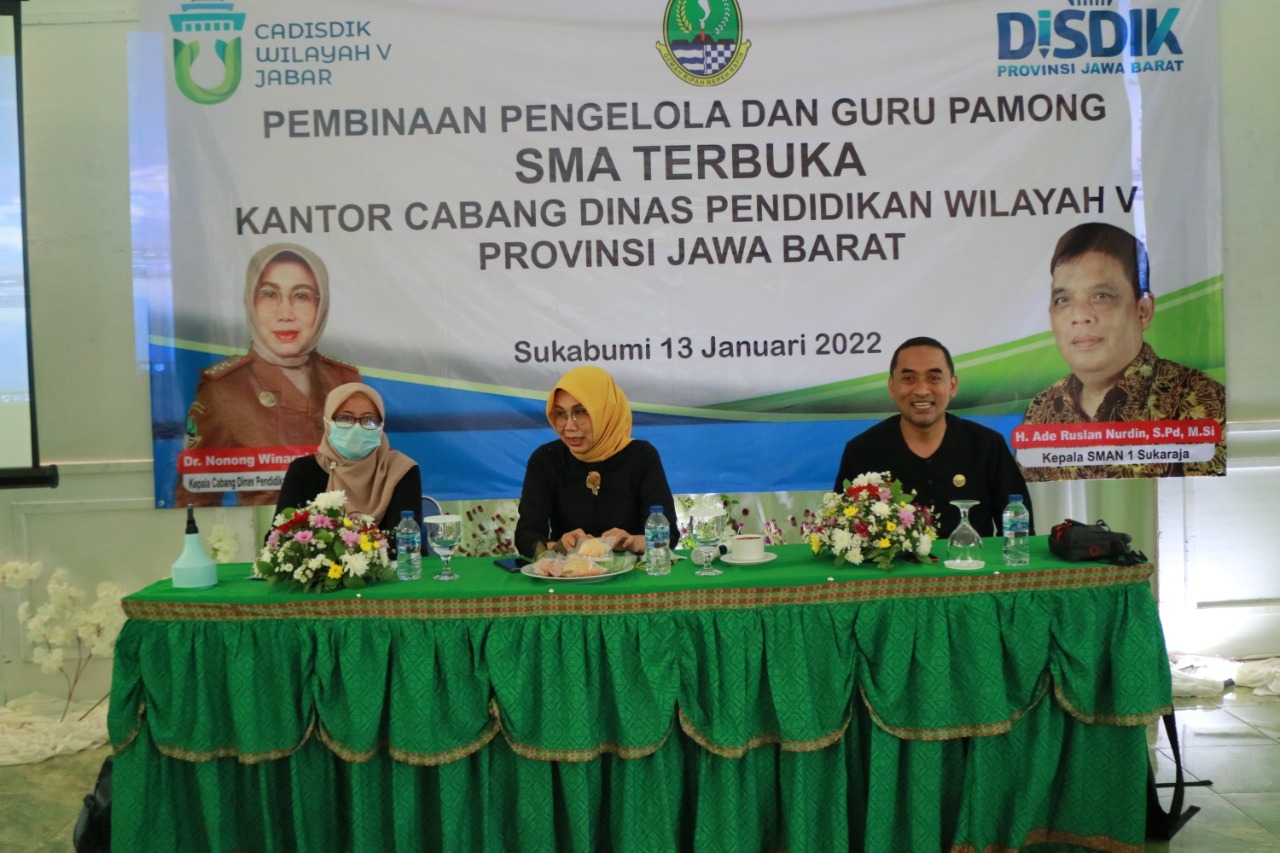 Cabang Dinas Pendidikan V Jawa Barat menggelar dialog dengan guru pembina SMA Terbuka di Kabupaten Sukabumi