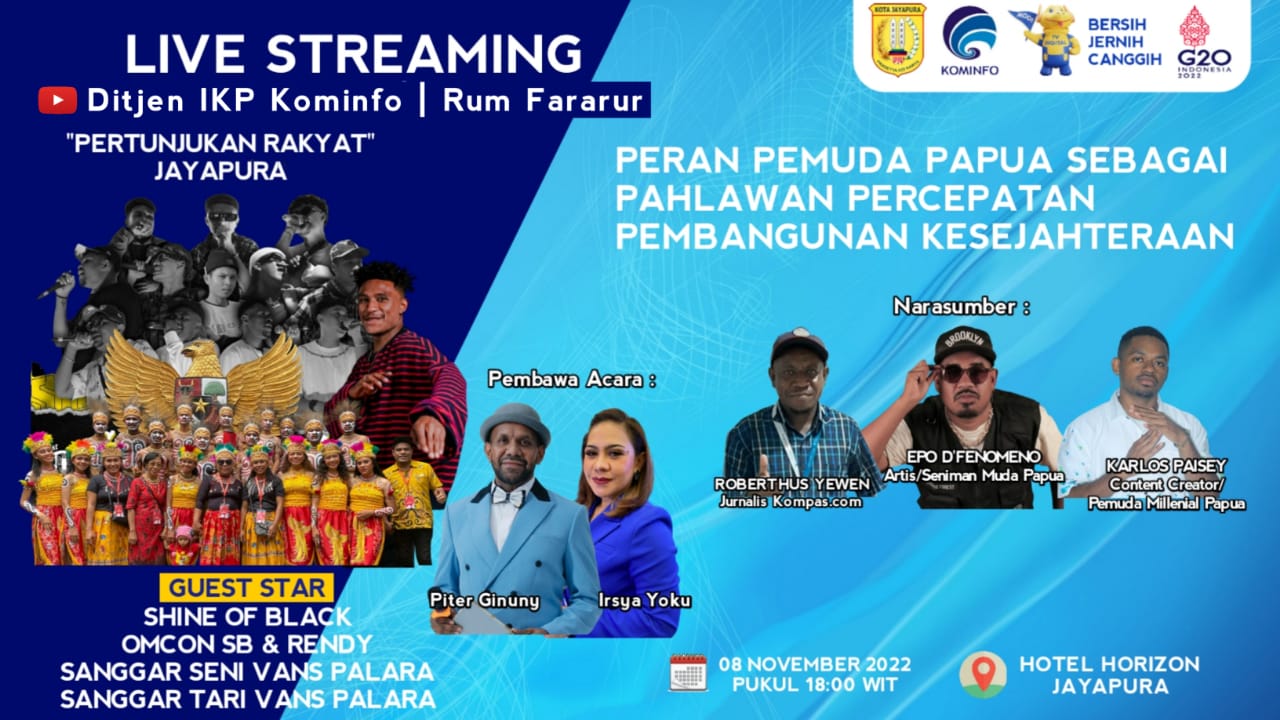 Kemkominfo Gandeng Anak Muda Papua Gelar Pertunjukan Rakyat