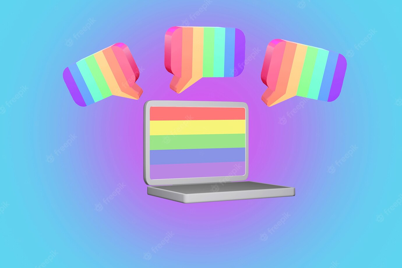 Ilustrasi kebebasan berekspresi di internet