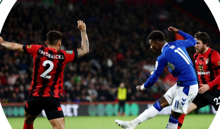 Laga Piala Liga antara Everton dan Bournemouth