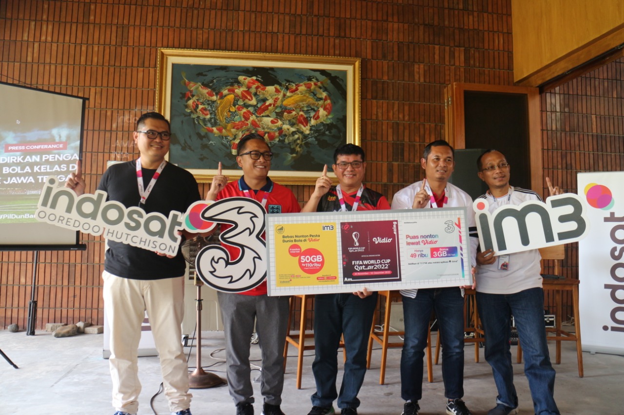 Indosat dan Vidio berkolaborasi menyiarkan pertandingan sepak bola Piala Dunia 2022
