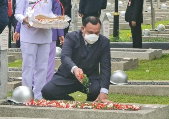 Ketua KPK Firli Bahuri saat peringati Hari Parlawan di TMP Kalibata, Jakarta Selatan, Kamis (10/11/2022)