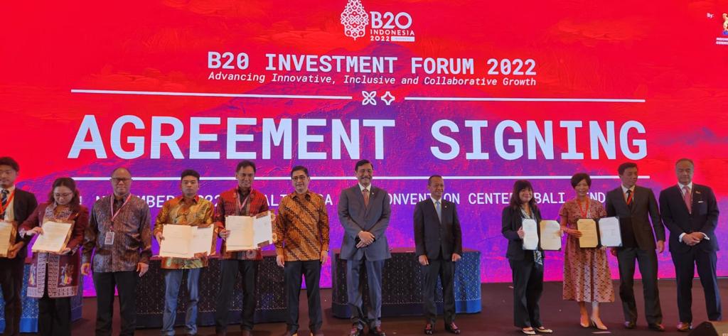 Dalam forum B20 di Bali, CNGR dan Kemeninves/BKPM menandatangani Memorandum of Understanding (MoU) kerja sama. 