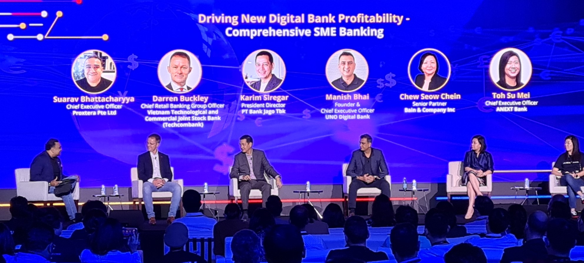 Dirut PT Bank Jago Tbk Kharim Siregar (tengah)mewakili Indonesia di Singapore Fintech Festival (SFF) ke-7. 