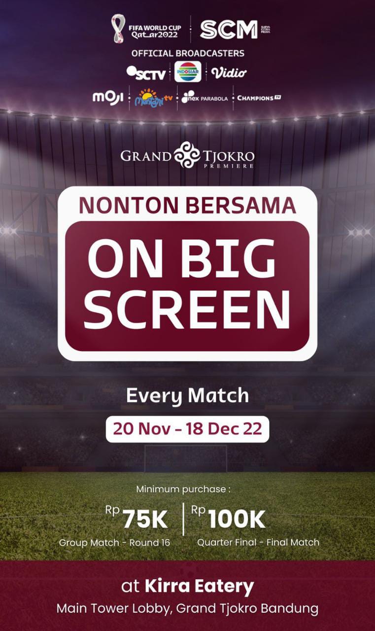 Hotel Grand Tjokro Premier Bandung menggelar nonton bareng Piala Dunia 2022