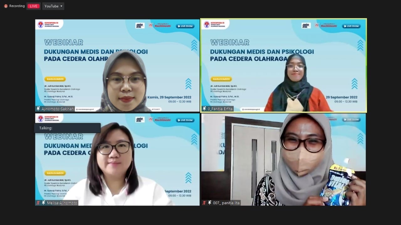 PT Ajinomoto Indonesia Rumah Sakit Olahraga Nasional (RSON) menggelar webinar mengenai manfaat asam amino.