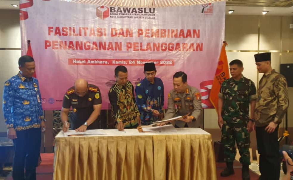 Bawaslu Jakarta Selatan membangun kolaborasi dengan kejaksaan dan kepolisian terkait pelanggaran pada pemilu 2024.