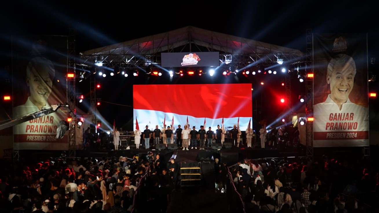 Suasana Ganjar Pranowo Festival di Palembang.