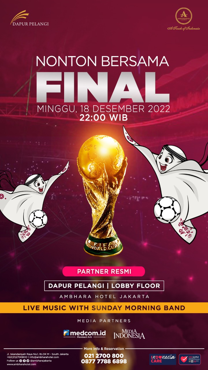 Nonton Bersama Piala Dunia 2022 di Ambhara Hotel