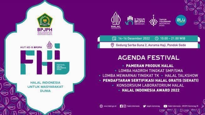 Badan Penyelenggara Jaminan Produk Halal (BPJPH) Kementerian Agama menggelar Festival Halal Indonesia