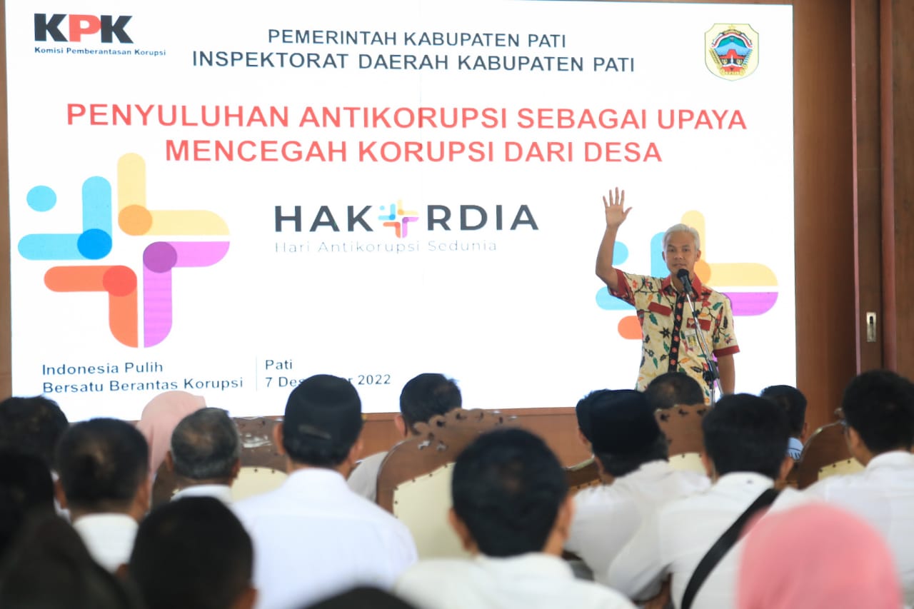 Pertama di Indonesia, Ganjar Minta Seluruh Desa di Pati ada Program Antikorupsi