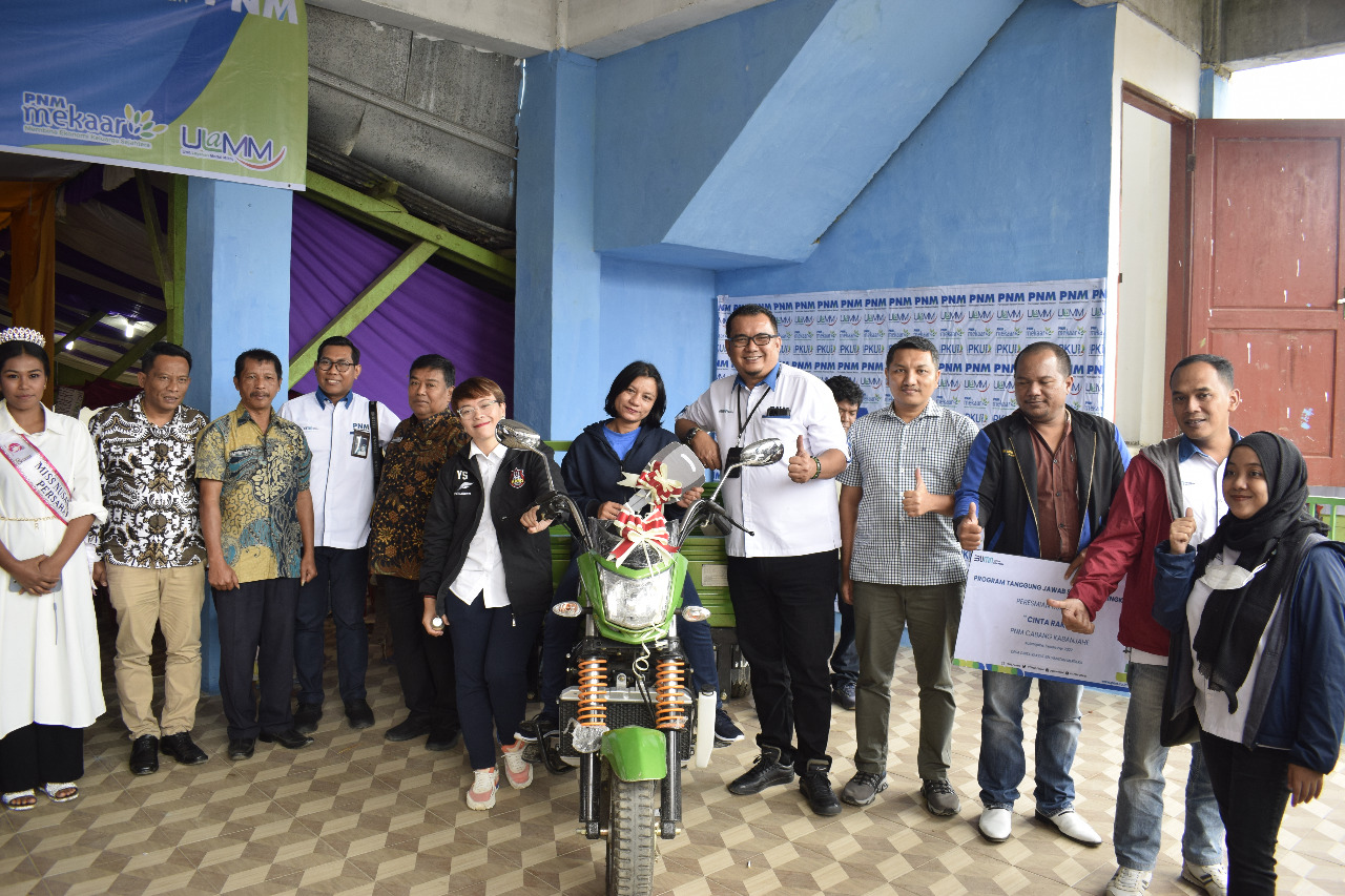 PNM membangun Kampung Madan serta peresmian Ruang Pintar Desa Cinta Rakyat di i Jambur Desa Cinta Rakyat, Kecamatan Merdeka, Karo, Sumut.