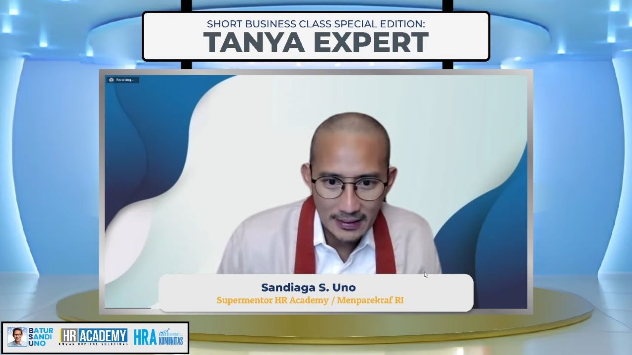 Menteri Pariwisata dan Ekonomi Kreatif (Menparekraf), Sandiaga Uno 