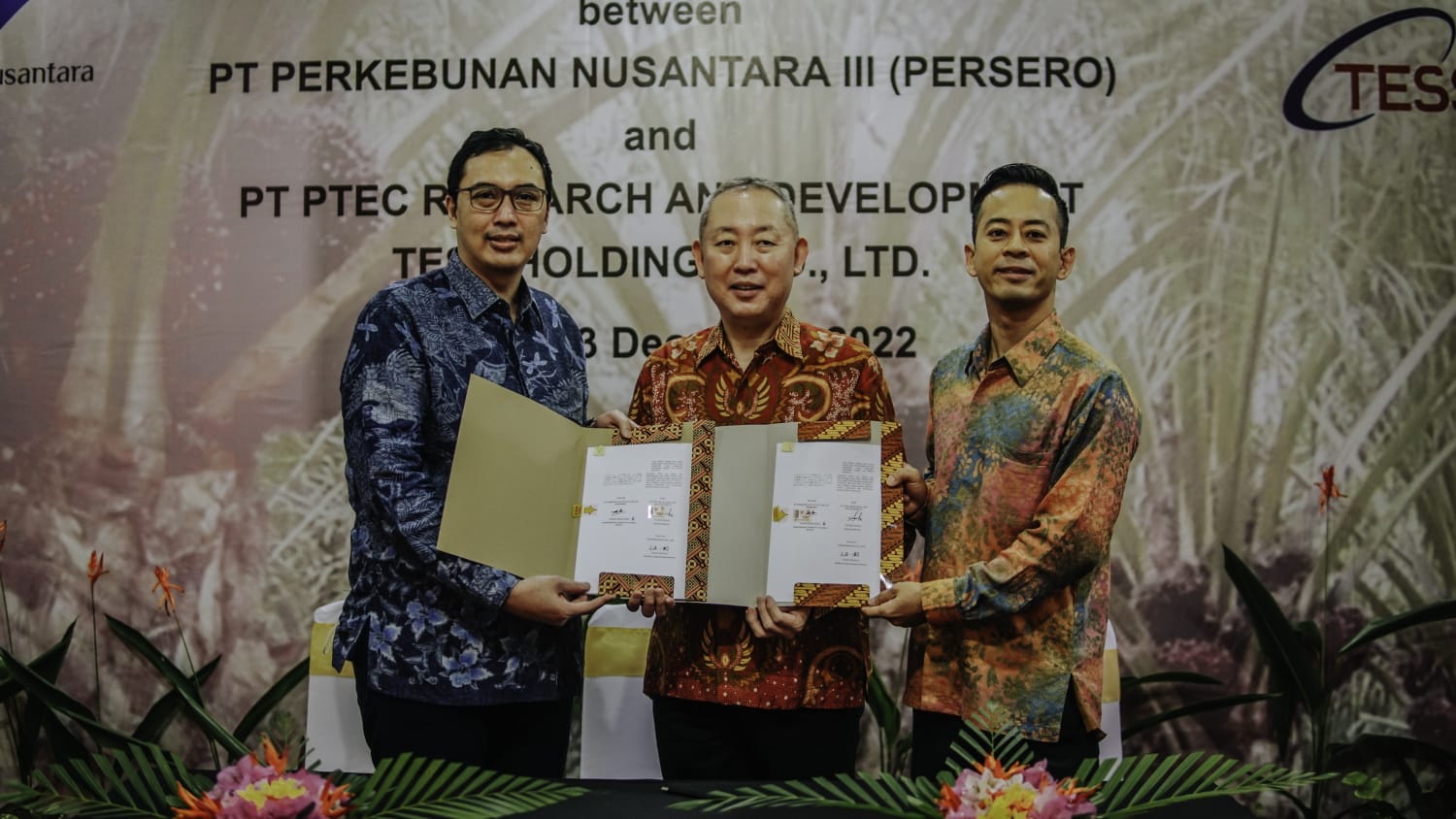 Penandatanganan HoA antara PTPN III dengan PTEC 