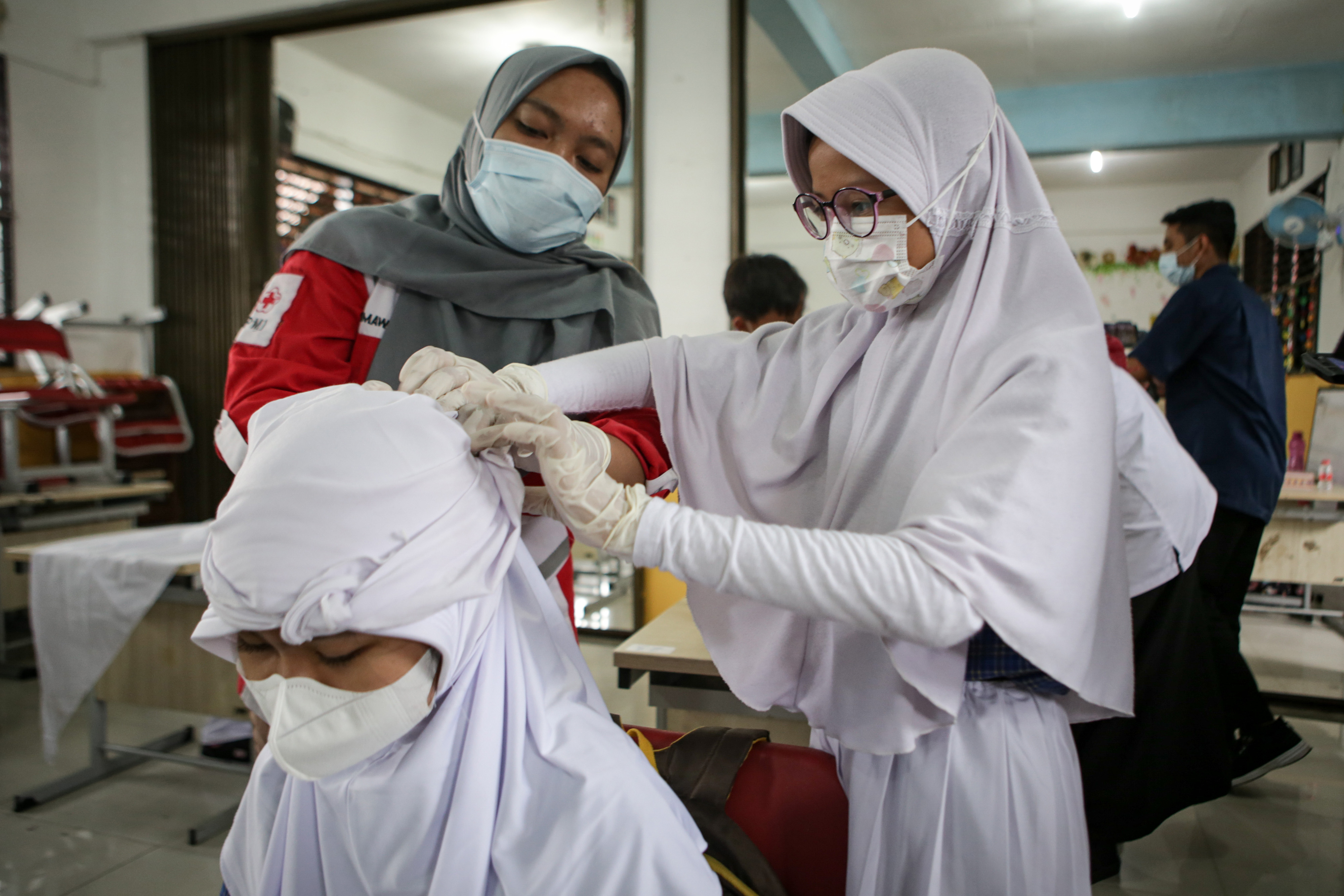 Ilustrasi pelatihan dokter kecil di sekolah dasar