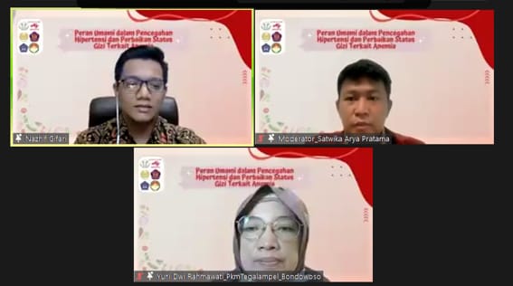 Webinar mengenai “Peran Umami dalam Pencegahan Hipertensi dan Perbaikan Gizi Terkait Anemia”.