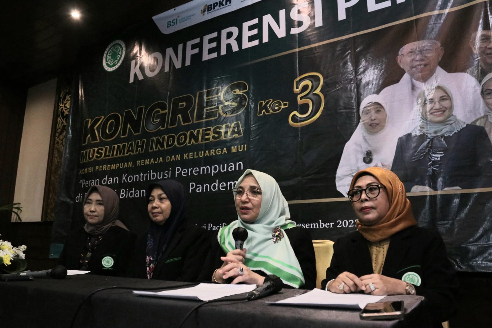 Konfrensi pers penyelenggaran Kongres Muslimah Indonesia (KMI) ke-3 di Jakarta. 