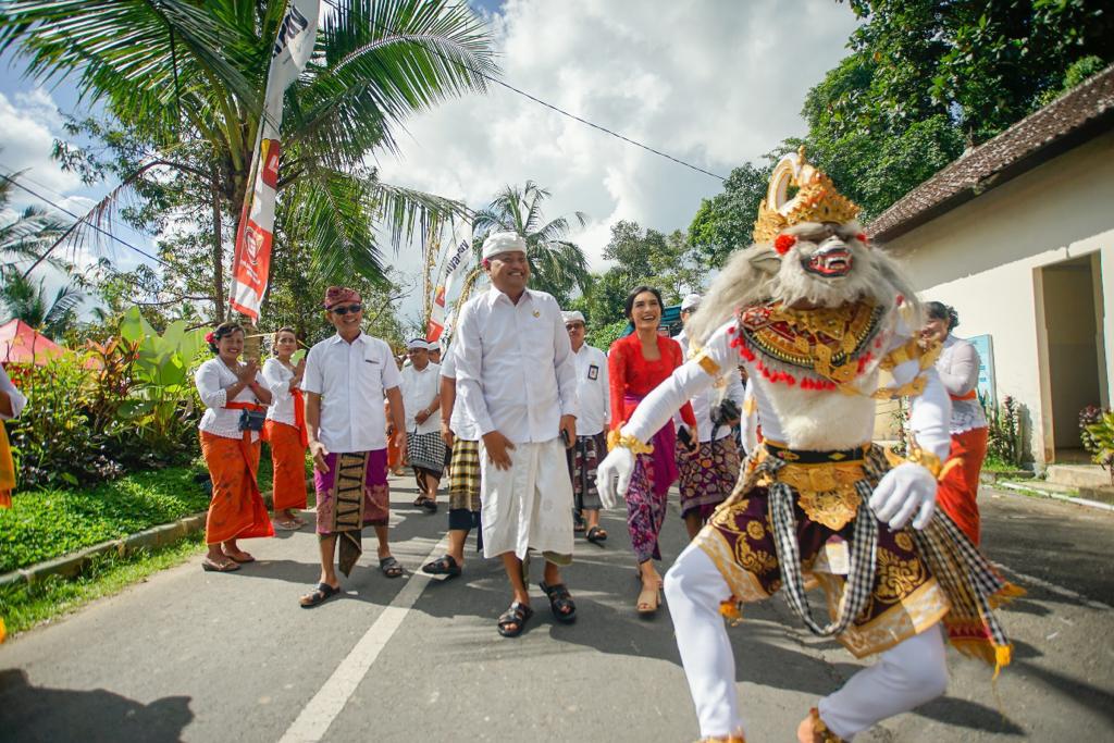 Gelaran Kenderan Living Culture Festival di Jaba Pura Griya Sakti Manuaba, Desa Kenderan, Kecamatan Tegallalang, Kabupaten Gianyar, Bali.