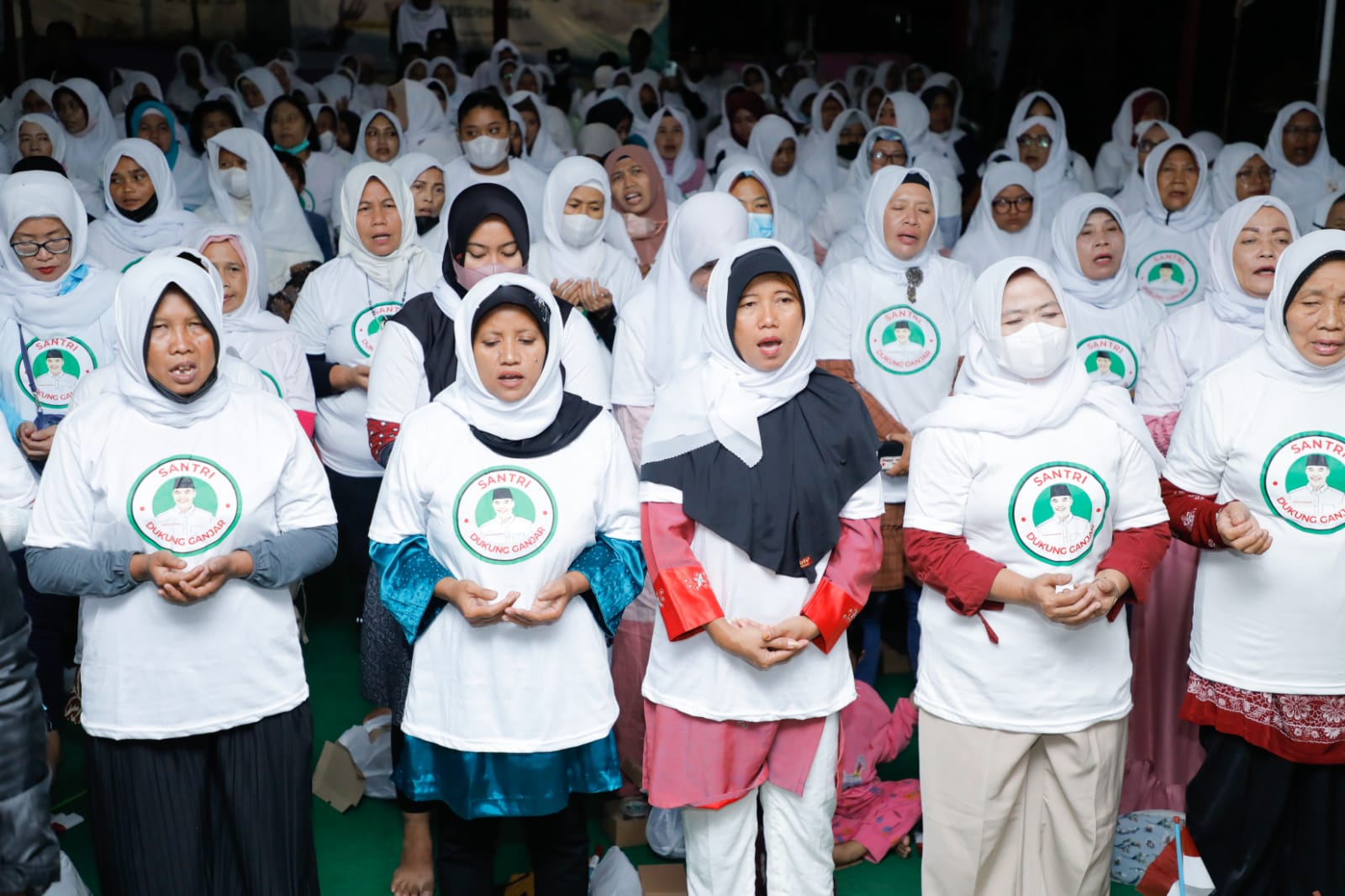 Santri Dukung Ganjar Daerah Istimewa Yogyakarta (DIY), melakukan aksi blusukan ke masyarakat di Kampung Pengok, Kecamatan Gondokusuman, Kota