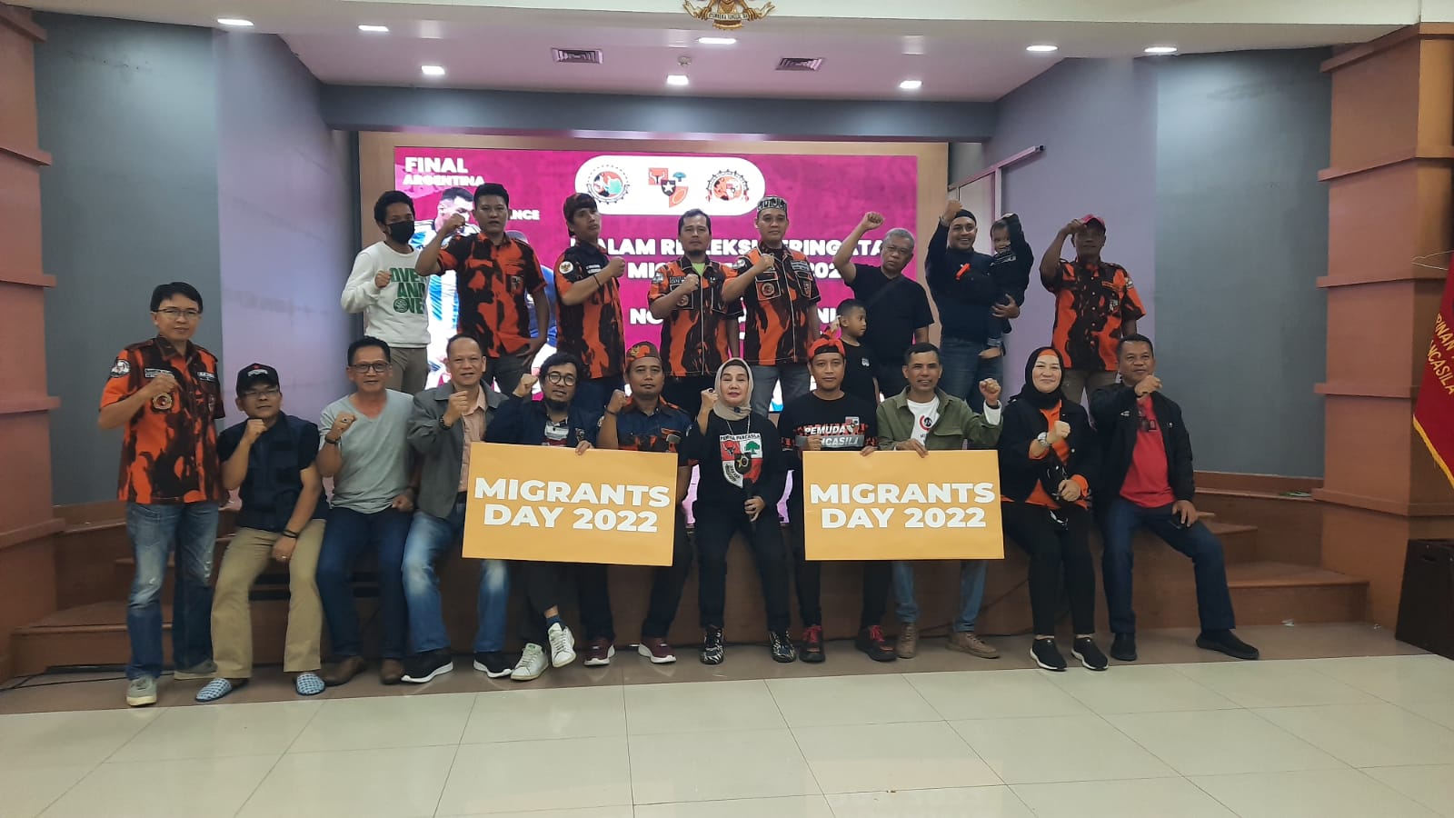 Peringati Migrant Day 2022, diisi acara Refleksi Buruh Migran Indonesia oleh Badan Buruh dan Pekerja Pemuda Pancasila (B2P3), Senin (19/12)