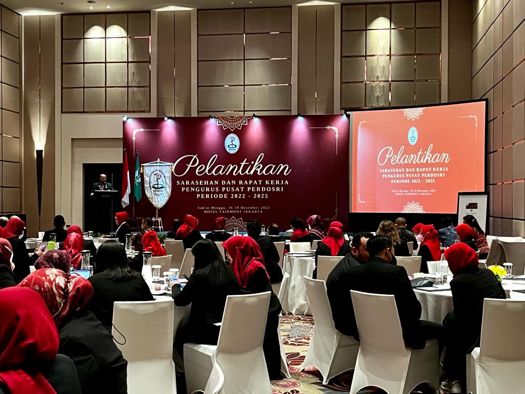 Acara pelantikan Pengurus Pusat Perhimpunan Dokter Spesialis Kedokteran Fisik Dan Rehabilitasi (PP Perdosri) Periode 2022-2025 di Jakarta.