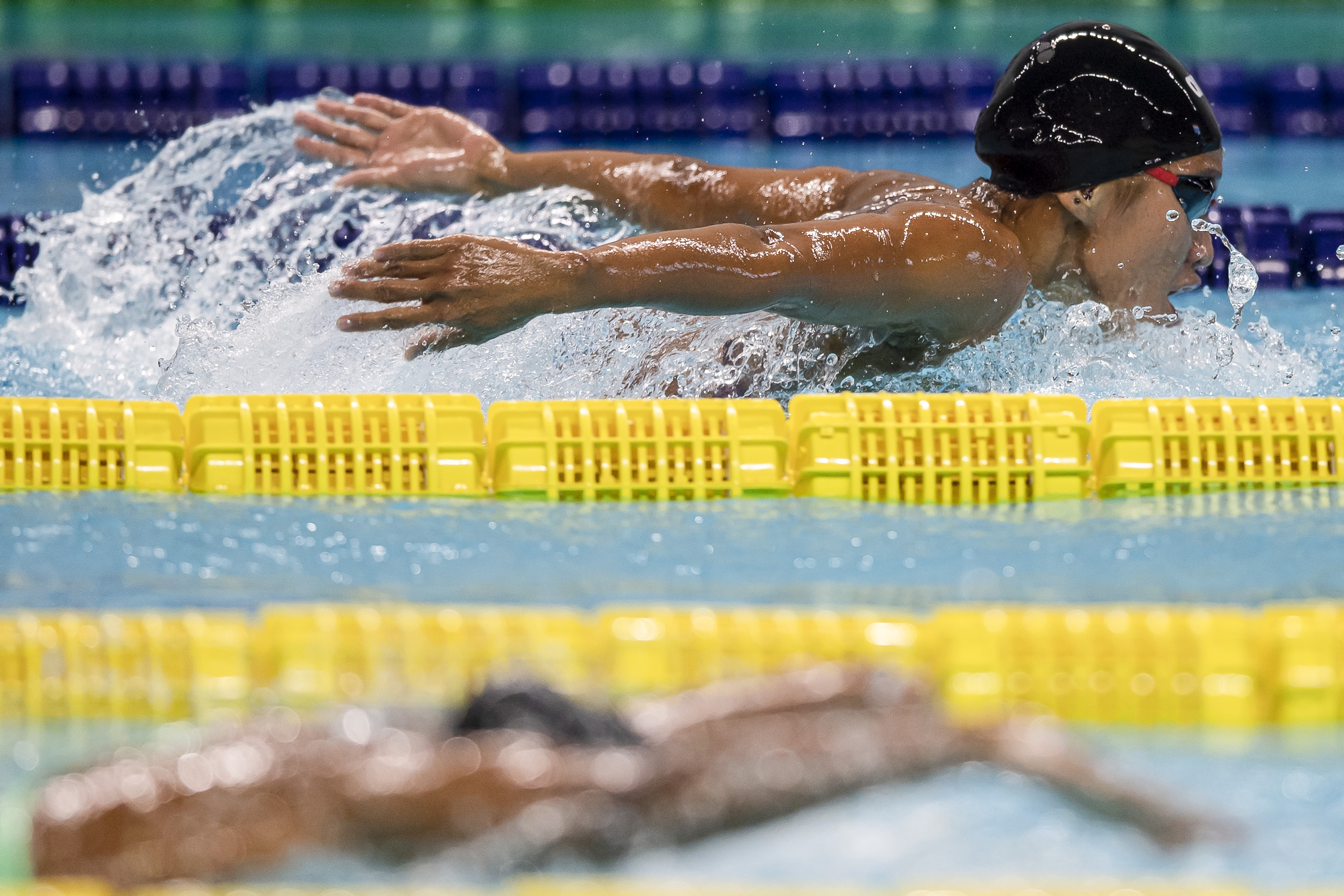 Atlet renang saat berlaga di Kejuaraan PON.